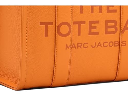 Image of Marc Jacobs, Womens, The Leather Medium Tote Bag, Tangerine, One-Size