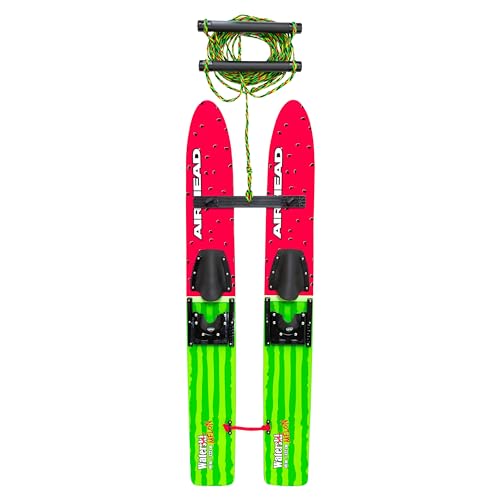 Airhead Watermelon 47" Combo Water Skis with Removable Training bar with Double Handle Rope and Adjustable bindings US Child Size 5-12 by AIRHEAD - Image 4