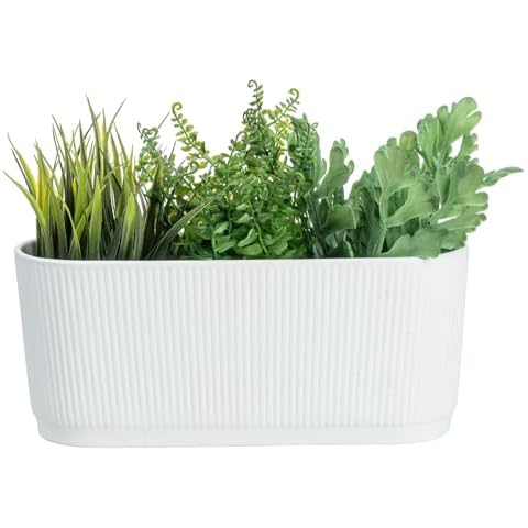 MyGift 11 Inch 3 Compartment Plant Container Cover