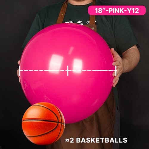 Image of PartyWoo Hot Pink Balloons 20pcs 18 Inch Magenta Fuchsia Balloons for Baby Shower Gender Reveal Engagement Bachelorette Wedding Bridal Shower Anniversary Birthday Party Decorations Pink-Y12