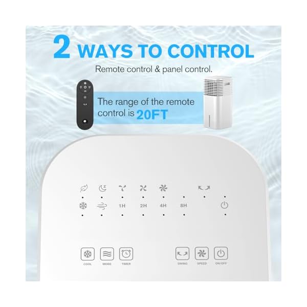 Windowless portable air conditioner 15h timer 120oscillation 3 in 1 portable ac unit with remote 2 gal tank 3 modes 3 speeds ultra quiet 24 ventless swamp cooler for room home office white  urban country home decor