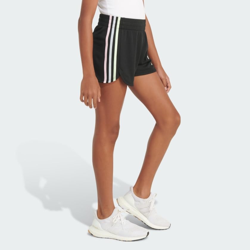 adidas Girls' 3 Stripe Pacer Mesh Short3