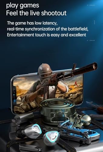 Image of Grenade Gaming Earbuds with Grenade Design. 120 Hours Playtime, Bluetooth 5.3 + ENC, 13mm HD BASS Drivers, IPX7 Sweat-Proof,Built-in Mic for Android & iOS