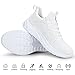 Feethit Mens All White Running Shoes Casual Non Slip Walking Sneakers Comfortable Tennis Shoes for Gym Jogging 10