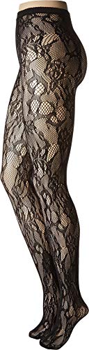 Image of Natori Floral Lace Cut-Out Fishnet Tights