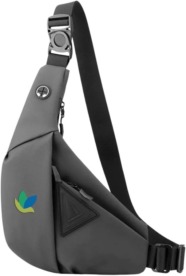 Waterproof Unisex Crossbody Fanny Pack Waist Bag for Men Women Boomerang Style Sling Bags Side Shoulder Chest Anti-Theft Pouch for Outdoor Travel Sports Money Mobile