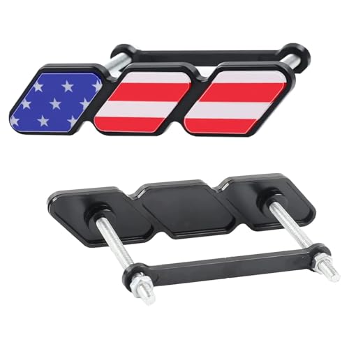 Image of ijuicy 1 PC TRD Tri-Color Grille Decor Badge Emblem, Car Truck Label Decoration Accessories, Compatible with Tacoma 4Runner Tundra Sequoia Rav4 Highlander (American Flag)