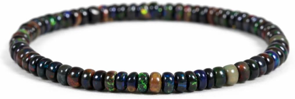 Opal Stretchable Bracelet (Black, 5 Inch)