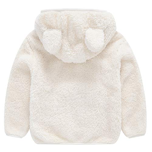 Image of Toddler Girls Boys Fleece Hoody Jacket Zip Up Teddy Coat Warm Winter Outwear