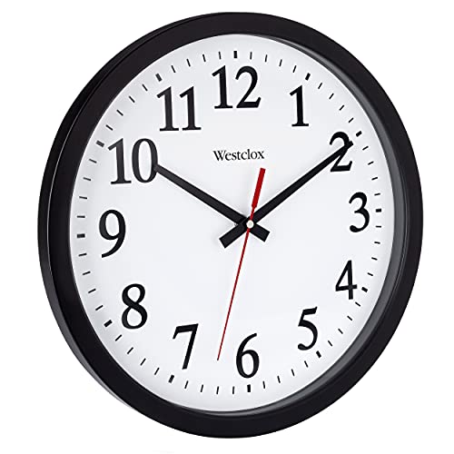Westclox 14" Round Electric Powered Office Wall Clock, White #TOP3