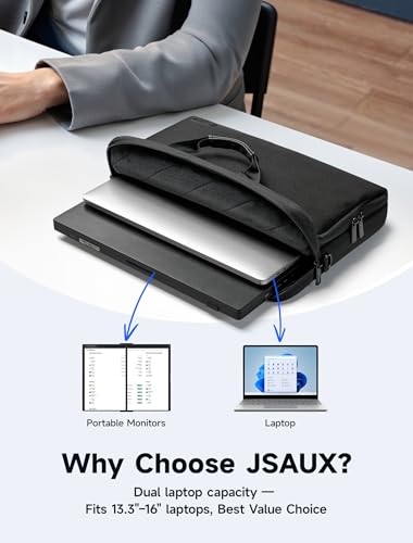 Image of JSAUX FlipGo Pro 16 inch Dual Portable Monitors FilpGo Extended Screen Laptop Bag