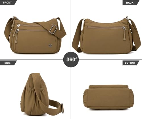 Image of Pealwel Casual Crossbody Bag with Anti Theft Pocket - Women Lightweight Water-Resistant Purse Bag