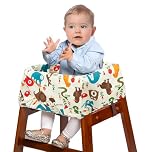 Shopping Cart Seat Cover for Baby Toddler Shopping Trolley Cart Cover Highchair Seat Cushion Machine Washable Baby Trolley Cover Foldable Storage (Animal)