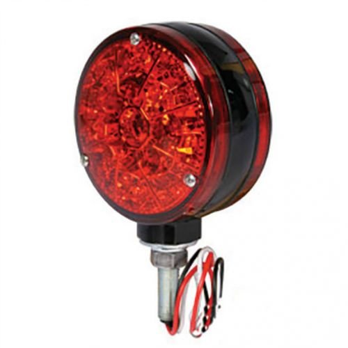 All States LED Safety Warning Light - 12V Red Round
