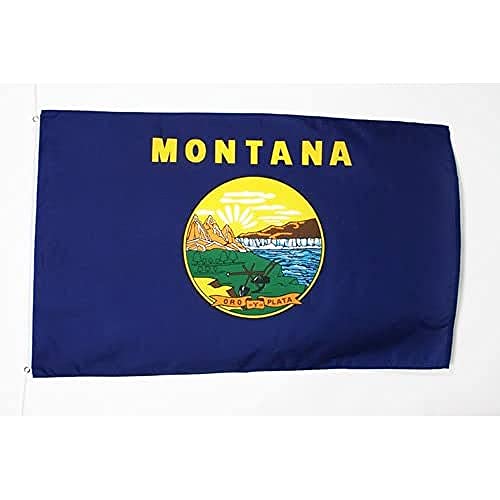 BANDIERA MONTANA 150x90cm - BANDIERA STATO AMERICANO – USA - STATI UNITI 90 x 150 cm - AZ FLAG