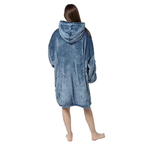 Image of Maharsh Oversized Hoodie Blanket Women Ultra Plush Fleece with Soft Sherpa Reversible Warm Cosy Comfy Wearable Hooded Giant Sweatshirt Throw for Girls Adults Men Boys Kids Big Pocket