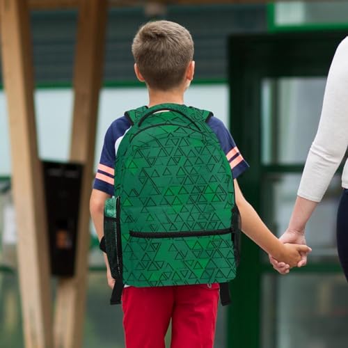 Cartable ado triangle vert géométrique pour éviter le mal de dos - 6