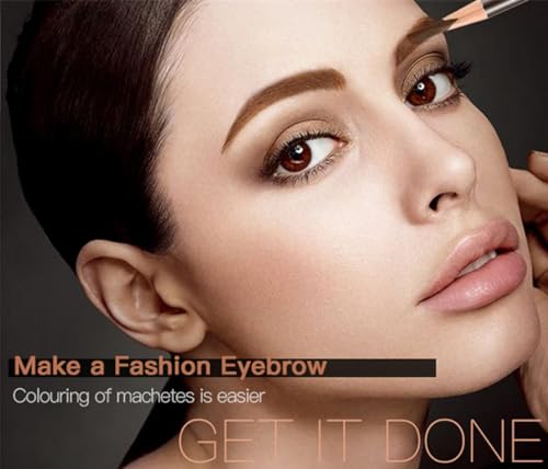 Go Ho 6 PCS Eyebrow Eye Liner Pencil Set,Easy to Color Waterproof Eyebrow Pencil,Professional Long-lasting Eyeliner Makeup Brow Tint Pen,3 Colors(Black,Light Brown,Dark Brown) - Image 7