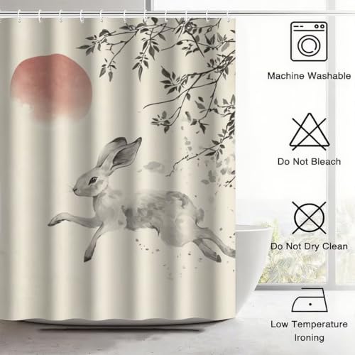 Rideau douche 180x200 cm imperméable en polyester avec ourlet lesté beige - 8