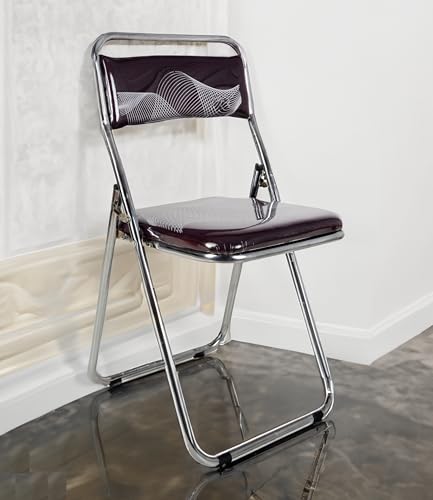 Image of Heavy Duty Folding Chair | Metal Frame with Comfortable Seat | Portable, Space-Saving Chair for Home, Office, Outdoor & Events