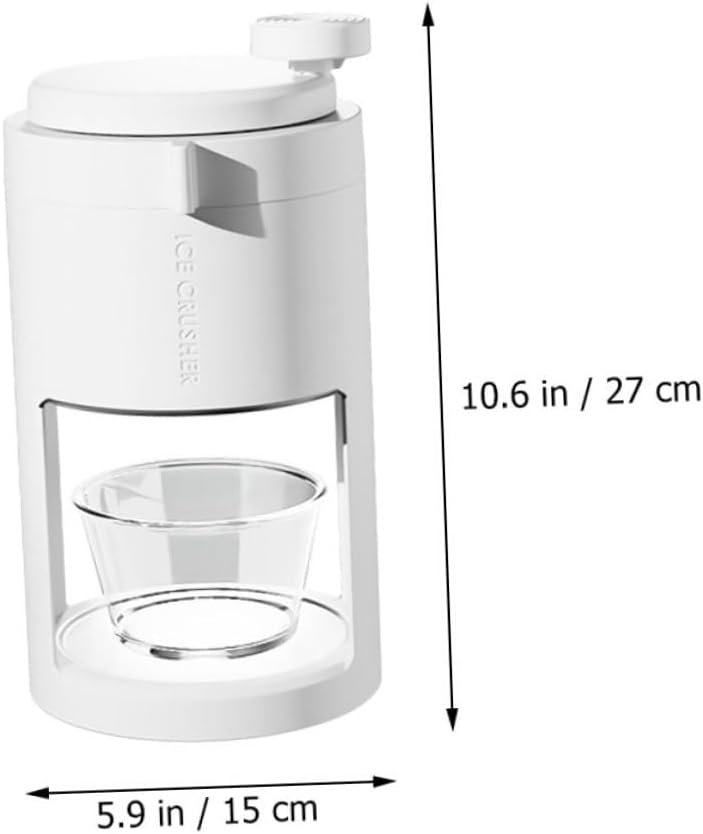Holibanna Manual Ice Crusher for Home Use Portable Ice Shaver Machine and Food-Grade Material and Slushies