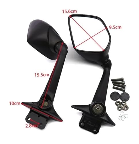 Espejos para Yamaha TMAX 530 antirreflejos retrovisores de moto negros con ajuste de precisión 2