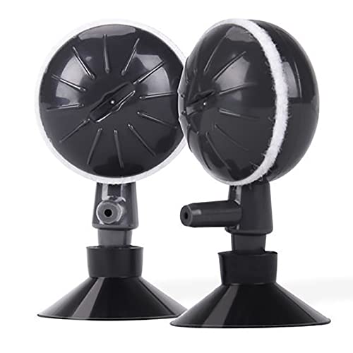 WANGCL 2 Stück Luftsprudelsteine, rotierende Luftsteinscheibe, verstellbare Sauerstoff-Ausströmungspumpe mit Saugnäpfen für Aquarien, Aquarien, Hydrokultur-Pumpe