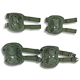 Neutral Zenith プロテクター サバゲー 装備 肘 膝パッド ニー バイク スノボ スケボー サバイバルゲーム サイクリング フリーサイズ (アーミーグリーン)