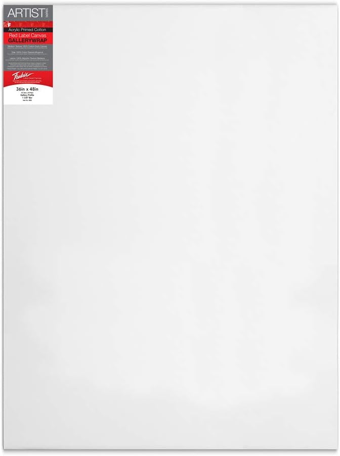 Fredrix 5082 Gallery Wrap Stretched Canvas, 36 by 48-Inch