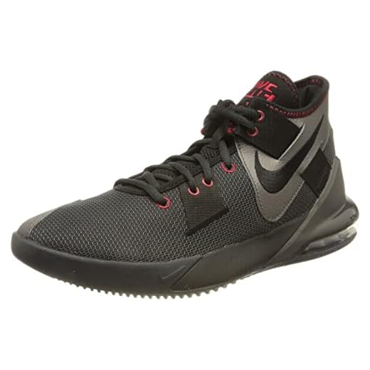 Nike Air MAX Impact 2, Zapatillas de bsquetbol Unisex Adulto, Antracita Negro Rojo, 41 EU