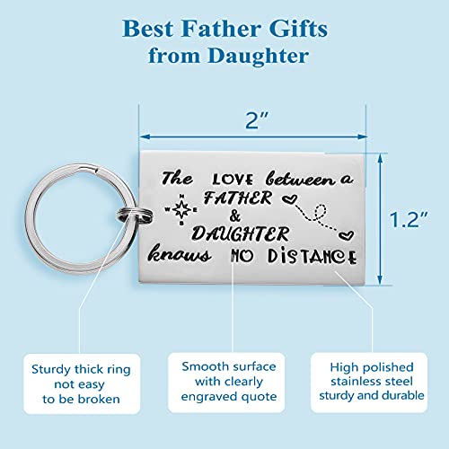 Lparkin Father Daughter Keychain Gifts The Love Between Father And Daughter Knows No Distance #TOP1