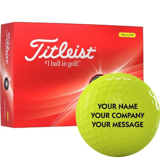 2024 Titleist TruFeel Yellow Personalized Golf Balls