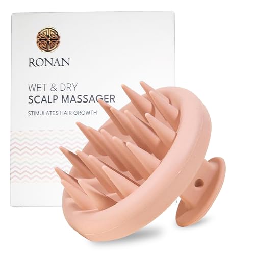 RONAN. Cepillo de Champu - Cepillo Cuero Cabelludo - Masajeador Capilar - Peine Exfoliante Capilar Pelo Húmedo y Mojado - Masajeador Cabeza Crecimiento Capilar - Limpieza y Sequedad