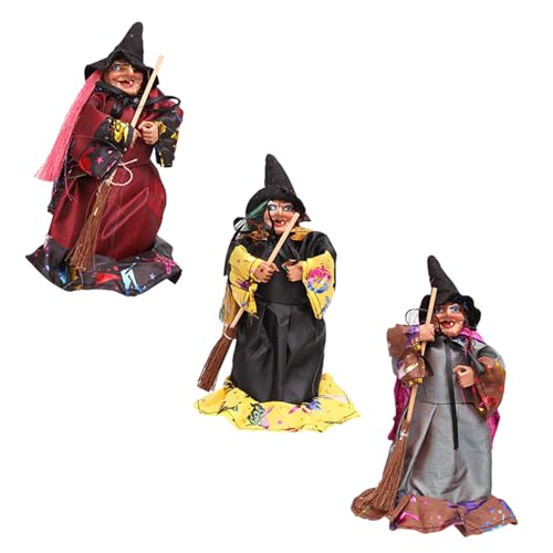 Poupées de sorcière pour portes et murs de fête Halloween