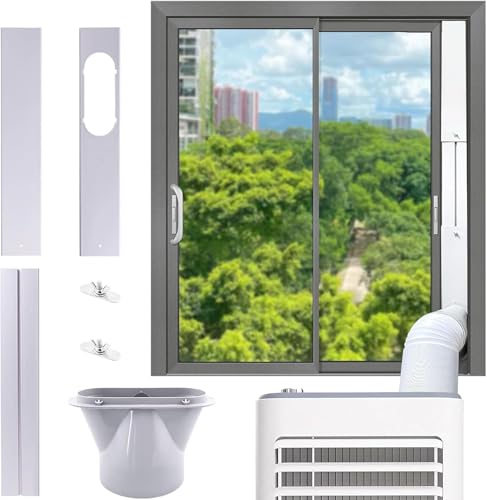 Kit Ventana Aire Acondicionado Portatil,Tubo Aire Acondicionado,Adaptador Tubo Aire Acondicionado Portatil,Adaptador Aire Acondicionado Portatil,FáCil InstalacióN (D)