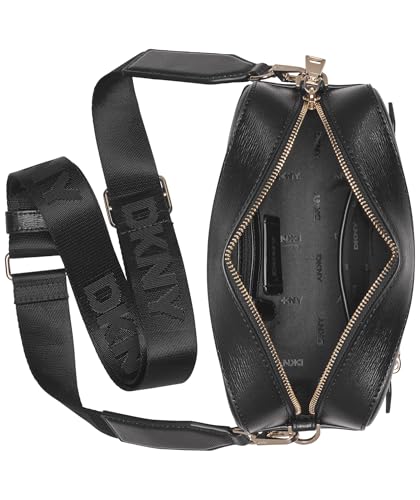 DKNY Women's Bryant AVE Camera Bag Handbag, BLK/Gold, Blk/Gold, Small