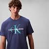Playera Calvin Klein para hombre de cuello redondo con logo monograma, color negro 8