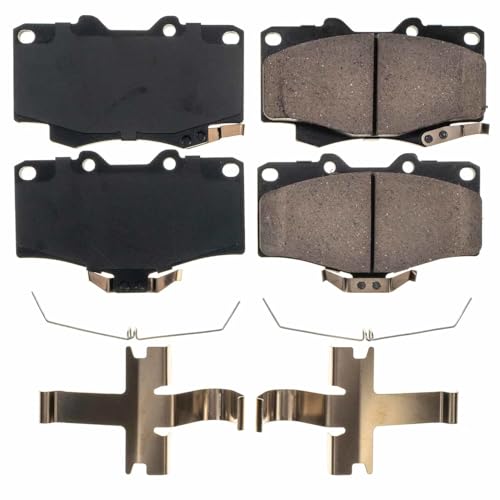 Image of PowerStop Front Brake Pads for Toyota 4Runner 1996-02 | Toyota Tacoma 1995-04 - Z17 Ceramic Brake Pads with Installation Hardware, 17-436