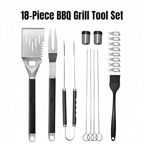 Set de Herramientas para Parrilla 18 Piezas Acero Inoxidable miniatura 3
