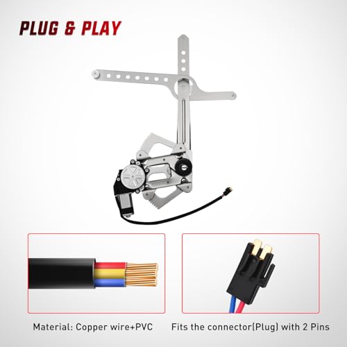 Image of Nilight 741-655 Window Regulator /Motor Front Driver Side Compatible with 1988-2002 Chevrolet Blazer C1500 C2500 C3500 K1500 K2500 K3500 Tahoe GMC Yukon 1996 1997 1998 1999 2000 2001 2002
