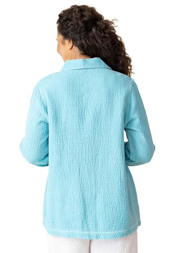 Habitat Clothes Sunwashed Jacquard Cotton Jacket Malibu2