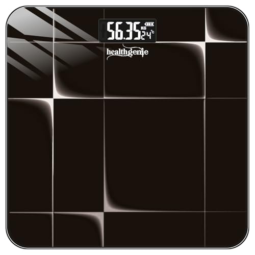 Image of Healthgenie Weight Machine for Body Weight Thick Tempered Glass LCD Display With 3 Years Warranty Weighing Scale Shine Plus