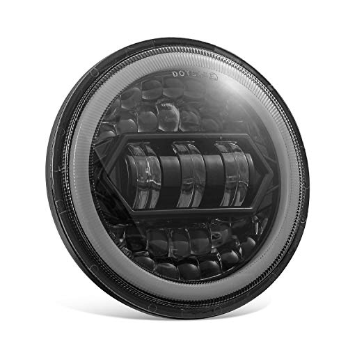 AIHOUSE Motocicleta 5.7 Pulgadas LED De LED para Sportster, Triple, Bajo Rider, Proyector De Faro De Glide Ancho Luz De Conducción Cover