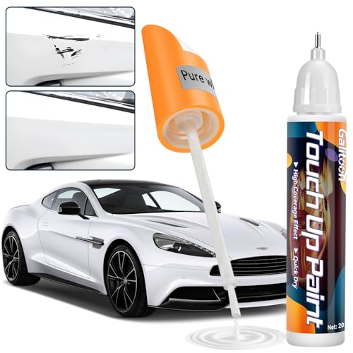 Pintura de retoque para autos, Reparador de rayones de coche, reparador de rayones de coche, Reparación de rayones de coche 2-en-1, y fácil para reparar pequeños rayones automotrices (Blanco) (Blanco)