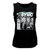 American Classics NSYNC 1995 American Boy Band Music Group Portrait Picture Ladies Muscle Tank Top (Black, Large)