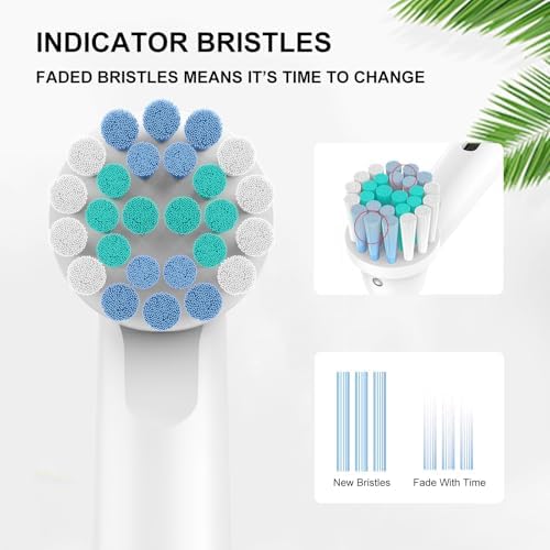 Toothbrush Heads for Oral B, 4 Pack Professional Electric Toothbrush Replacement Heads Medium Soft Dupont Bristles Replacement Toothbrush Heads Precision Clean Brush Heads Refills - 3