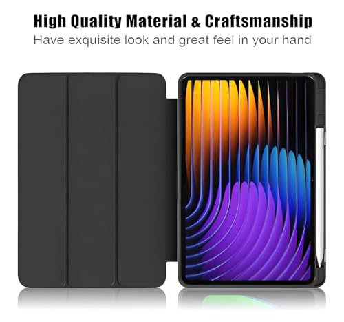 Image of ProElite Cover for Xiaomi Mi Pad 8 /Pad 8 Pro 11.2 inch Cover, Soft Flexible Flip Case Cover with Pen Holder for Mi Pad 8 /Pad 8 Pro 11.2 inch, Support Auto Sleep Wake, [Recoil Series] - Marble Purple