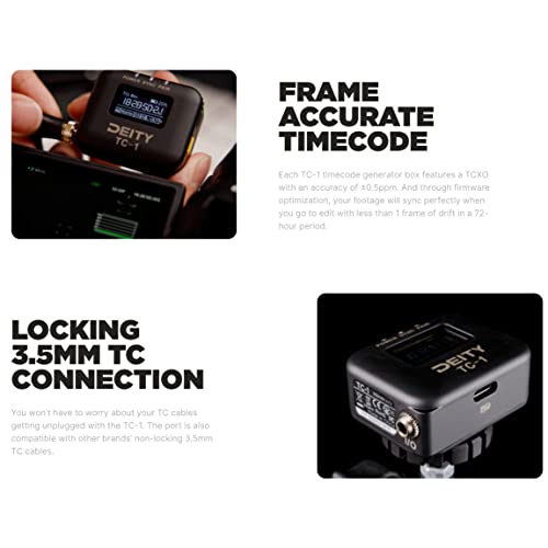 Code horaire sans fil Deity TC-1 générateur de timecode 2.4G Bluetooth avec câble BNC - 5
