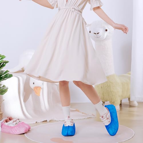 Schuhüberzieher Schuhüberzieher Einweg Überzieher Schuhe Überziehschuhe Wasserdicht Schuh Überzieher Einweg Überschuhe Robuste Shoe Covers Disposable für Haushalt Labor Bau Garten Fabrik 100 Stücke
