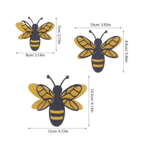Vinilos decorativos 3D con diseño de abejas, set 12 piezas miniatura 2